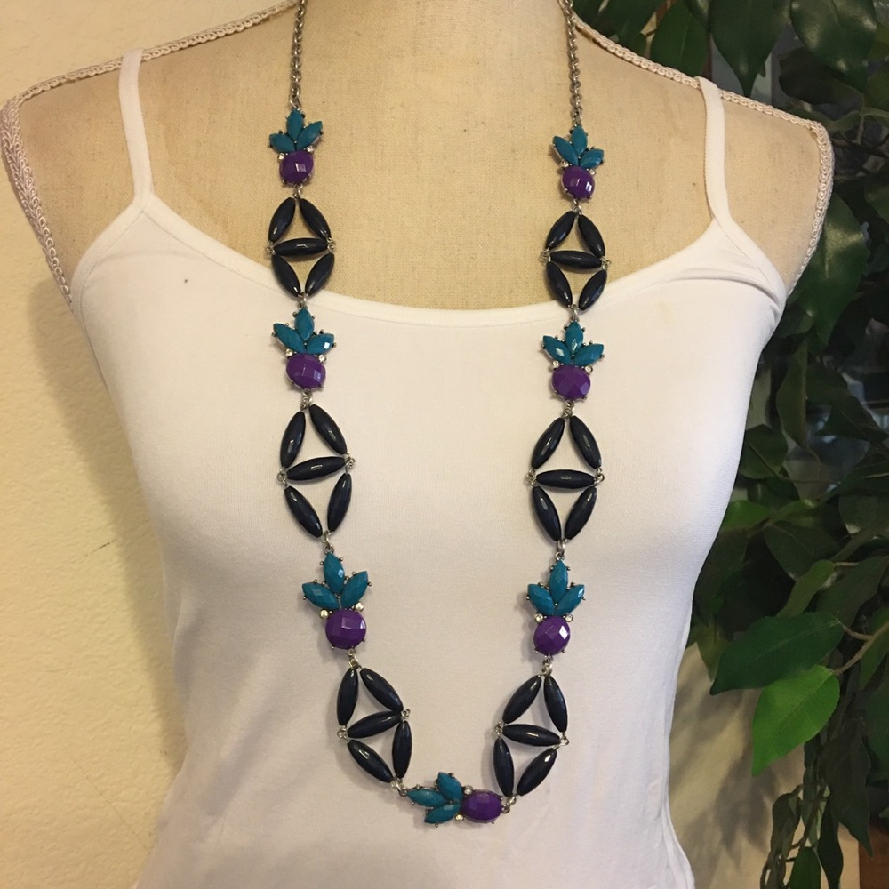 Premier Designs faceted jeweled long necklace